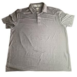 G.H. Bass Co. Shirt Mens Black XL Polo Short Sleeve Button Polyester No Pocket